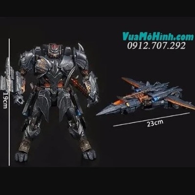 Mô hình Robot Transformers Megatron YS-02 Black Mamba - Đồ chơi lắp ghép biến hình người máy Robot máy bay tiêm kích cao 21cm