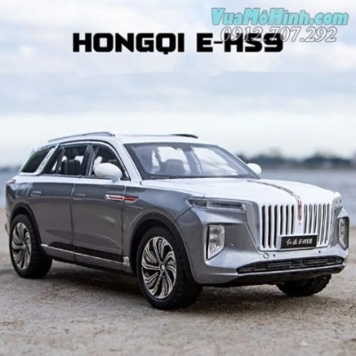 Mô hình tĩnh xe ô tô Điện Hongqi E-HS9 tỉ lệ 1:24 hãng Chezhi bằng kim loại cao cấp có đèn, mở được cửa, cốp và âm thanh