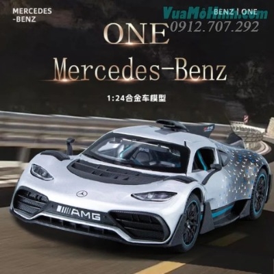 Mô hình tĩnh siêu xe ô tô Mercedes Benz AMG One tỉ lệ 1:24 bằng hợp kim cao cấp mở được cửa, cốp, đèn Led và âm thanh