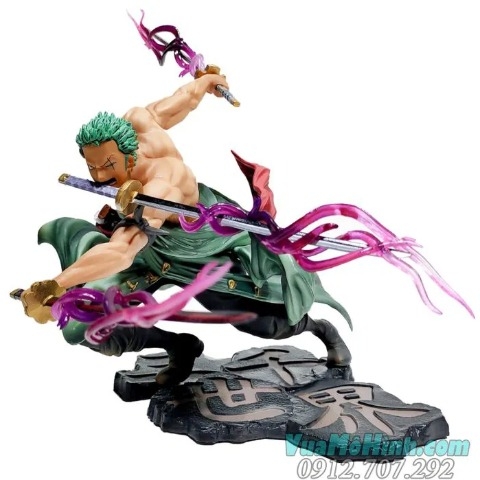 Mô hình nhân vật Roronoa Zoro - One Piece Đảo hải tặc cao 20cm có hiệu ứng kiếm haki