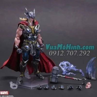 Mô hình nhân vật Thor thần sấm Marvel Universe đồ chơi siêu anh hùng Variant Play Arts Kai Action Figure cao 27cm