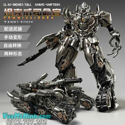 Mô hình robot Transformer YouHu 6618D Megatron Galvatron Mega Tank – Robot biến hình xe tăng chiến đấu, giáp kim loại cao cấp, khớp linh hoạt, bản cực đẹp dành cho dân sưu tầm
