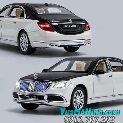 Mô hình xe MAYBACH AMG S600 siêu xe hãng chezhi tỉ lệ 1/24 mở được cửa có đèn và âm thanh giả lập