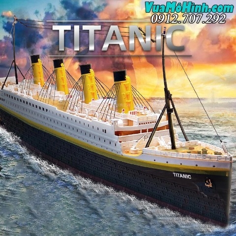 Mô hình siêu tàu thủy Du lịch Titanic điều khiển từ xa dài 81 cm tỷ lệ 1/325 có đèn ban đêm cực đẹp
