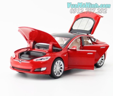 Đồ chơi mô hình xe ô tô Tesla ModelS tỉ lệ 1:32 vỏ hợp kim mô phỏng như xe thật