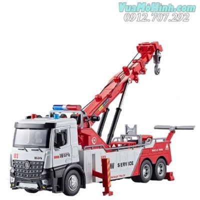 Mô hình tĩnh đồ chơi xe ô tô tải cứu hộ Rescue Tow Service tỉ lệ 1:18 bằng nhựa điều khiển cần kéo với giá siêu rẻ