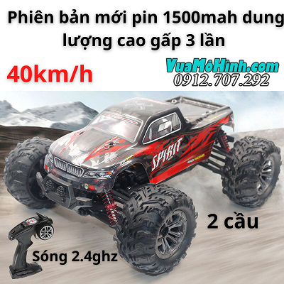 Xinlehong 9135 - Xe địa hình điều khiển 1/16 tốc độ cao 36km/h, chống nước IPX4, sóng 2.4Ghz, 2 cầu 4WD (Bản pin dung lượng cao)