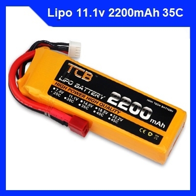 Pin Lipo TCB 3S 2200mAh 35C giắc T hoặc XT60 (Dùng cho FT012, SR48, SR65P)