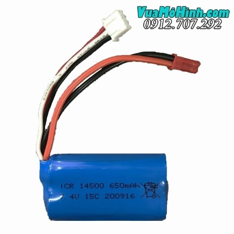 Pin Lipo 7.4V 650mAh jack JST cho tàu cano và xe ô tô điều khiển từ xa