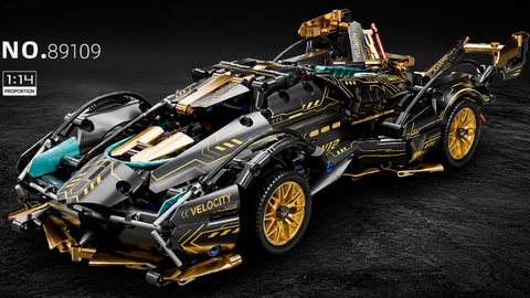 Mô hình lắp ráp xe đua Hypercar 1185 chi tiết tỉ lệ 1:14 đồ chơi lego lắp ghép siêu xe thể thao V12 building blocks