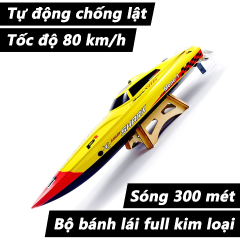 Vector 80 phiên bản Pro ( Angry Shark ) - Siêu phẩm cano tốc độ 80 km/h, tự động chống lật, phụ kiện full kim loại, pin 30 phút, trục lap mềm , sóng điều khiển 300 mét .