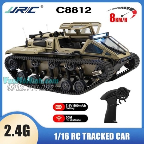 Xe Điều Khiển Từ Xa JJRC C8812 Ripsaw EV3-F4 – Xe Bánh Xích RC 1/16 Thiết Kế Quân Sự Độc Đáo, Tỷ Lệ Chuẩn, Mạnh Mẽ, Chinh Phục Mọi Địa Hình