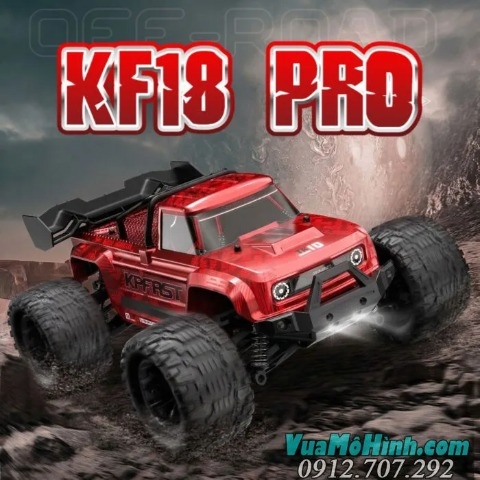 KPFAST - Xe Monster Truck bản PRO 75km/h, động cơ Brushless, pin 3S bánh răng full kim loại, 4WD, 2.4Ghz