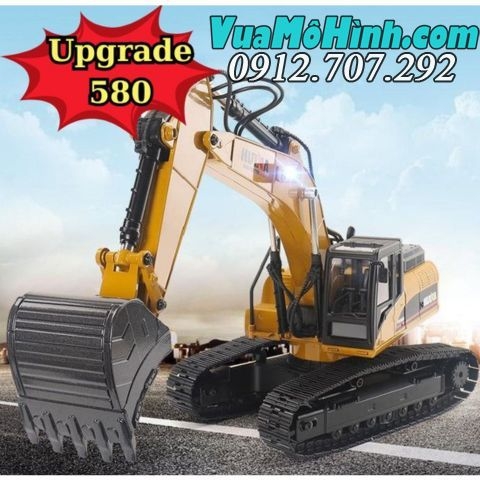 Huina 1580 bản nâng cấp – Máy xúc điều khiển 1/14 kim loại toàn phần,điều khiển thế hệ mới, hiệu suất vượt trội,động cơ mới mạnh hơn,hàng chính hãng