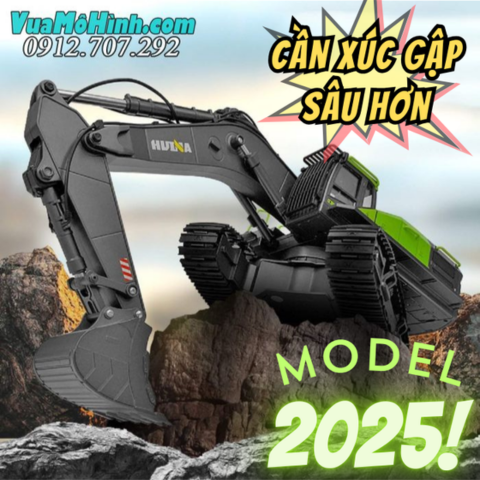 Xe Xúc Điều Khiển Huina 1593 phiên bản model 2025 : Huina 1593 xe xúc điều khiển từ xa tỉ lệ 1:14, thiết kế khung kim loại chắc chắn, vận hành mượt mà, gầu xúc linh hoạt, xoay 680°, điều khiển chính xác. Trang bị đèn LED và âm thanh mô phỏng xe thật, mang lại trải nghiệm chân thực cho người chơi