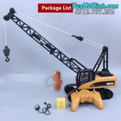 Xe cần cẩu điều khiển từ xa Crane 15 kênh đầy đủ chức năng như thật tỷ lệ 1/14