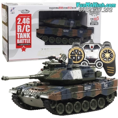 Xe Tăng điều khiển từ xa LCF 789-4 Leopard 2A6 tỉ lệ 1/18 có tiếng động cơ, nhả khói như thật