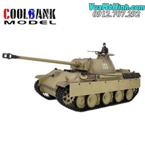 Xe tăng điều khiển từ xa Coolbank 3879-1 German Panther G tỷ lệ 1/16, tháp pháo xoay 360°, động cơ tốc độ cao,sóng 2.4Ghz ,khói & âm thanh sống động