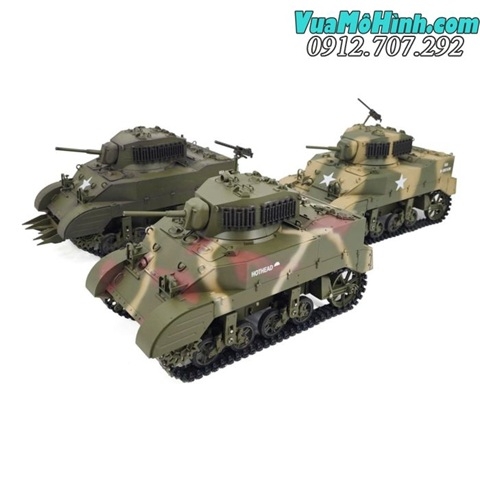 Xe Tăng Điều Khiển Từ Xa CoolBank G2080 – Mô Hình Stuart M5A1 Mỹ WW2, Chi Tiết Cao, Tỷ Lệ Chuẩn 1/16
