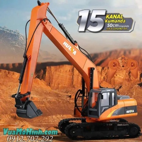 Máy xúc điều khiển từ xa Huina 1551 – RC Excavator mô phỏng thực tế, tỉ lệ 1/14 chính hãng