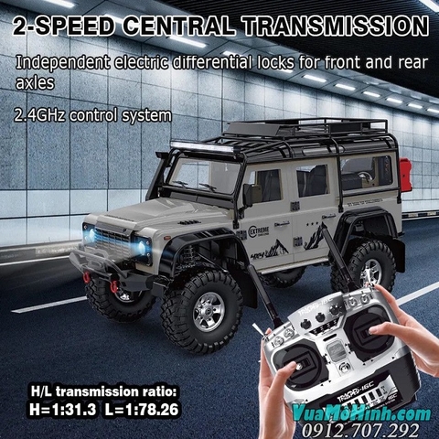 Xe địa hình điều khiển từ xa HG P411 tỉ lệ 1/10 sóng 2.4G 4WD 16CH TX4 RC Crawler