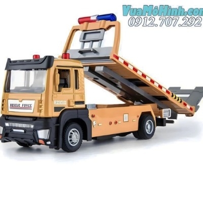 Mô hình tĩnh đồ chơi xe ô tô tải cứu hộ giao thông Rescue Force M3 bằng hợp kim cao cấp tỷ lệ 1:32 có âm thanh và ánh sáng