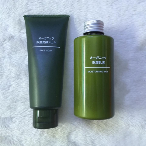 Bộ Sữa Rửa Măt + Dưỡng Trắng Da Muji Organic