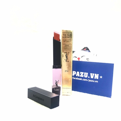 Son YSL Rouge Pur Couture The Slim Glow Matte 214 Illicit Orange