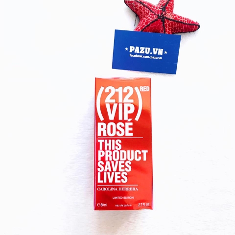 Carolina Herrera 212 VIP Red Rose This Product Saves Lives Limited Edition