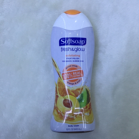 Sữa Tắm Dưỡng Ẩm Fresh & Glow Exfoliating Của Mỹ Softsoap