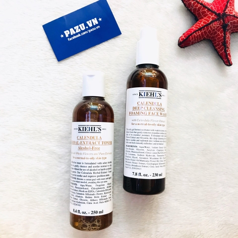 Set Calendula Deep Cleansing Foaming Face Wash & Toner Kiehl’s Calendula Herbal Extract