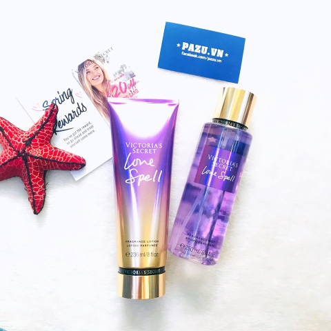 SET XỊT THƠM BODY MIST VÀ SỮA DƯỠNG THỂ LOVE SPELL