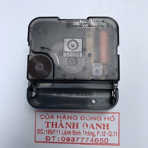 Bộ 100 máy đồng hồ treo tường Đài Loan quartz 1288 trục 5mm loại thường không kim