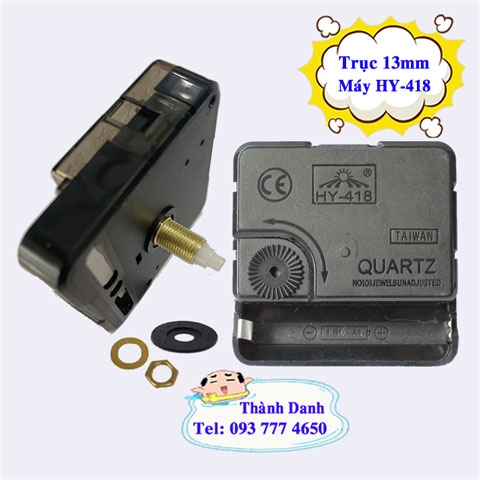 Máy đồng hồ treo tường Taiwan HY-418 trục 13mm (Quartz)