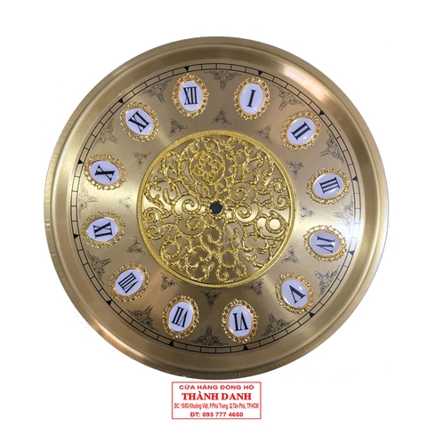 Mặt số tủ đứng Tròn 27cm-China Nền bông nổi Hột ngọc
