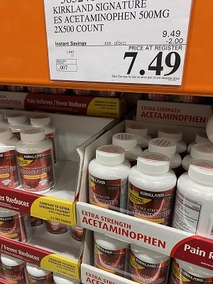 Viên giảm đau Kirkland Extra Strength Acetaminophen 500mg (mua hộ)