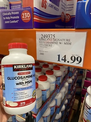 Viên uống hỗ trợ xương khớp Kirkland Glucosamine HCl 1500mg (mua hộ)