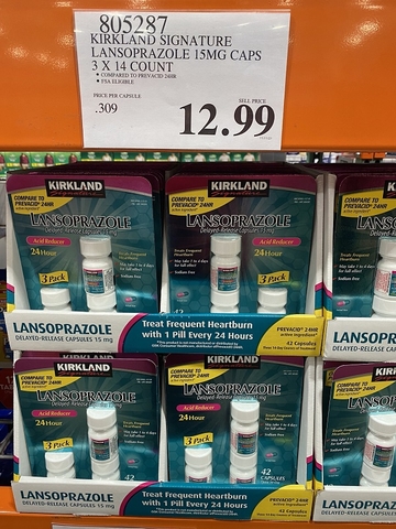 Viên uống giảm axit dạ dày, ợ nóng Kirkland Signature Lansoprazole (mua hộ)