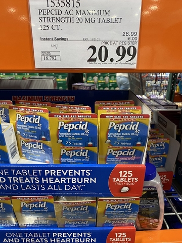 Viên uống giảm đầy hơi, ợ nóng Pepcid AC Maximum Strength Tablets (mua hộ)
