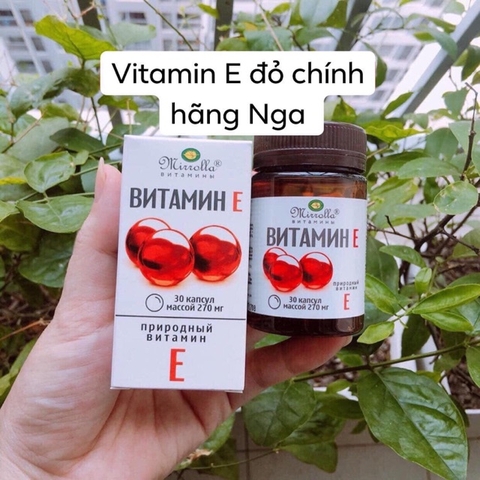 Viên Uống Vitamin E Đỏ Nga 400iu Giúp Trắng Da, Chống Lão Hóa