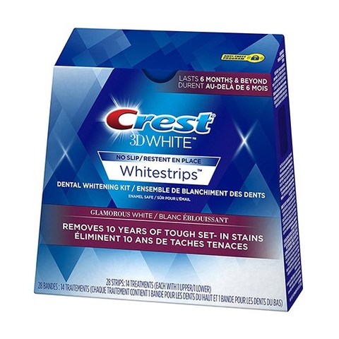 Miếng Dán Trắng Răng Crest 3D White Glamorous 14 Miếng Của Mỹ