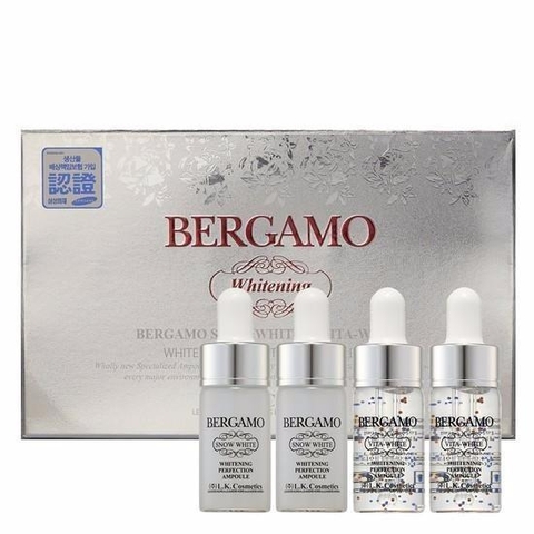 Set 4 Chai Serum BERGAMO (Trắng Mịn Da, Trị Mụn, Mờ Thâm)