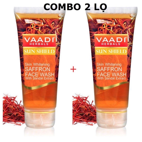 COMBO 2 CHAI  Sữa rửa mặt trắng da Saffron Vaadi Face Wash 60ml