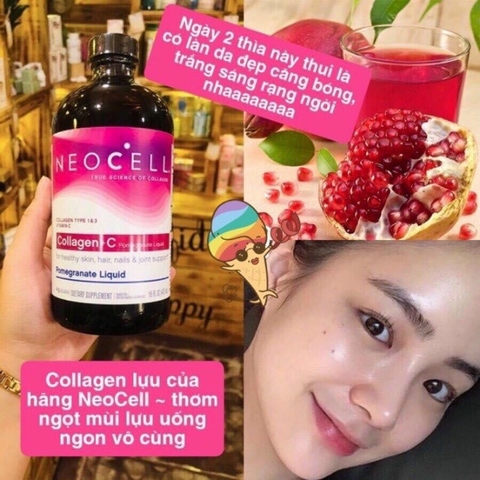 Nước Collagen hạt lựu của Mỹ Collagen +C Neocell