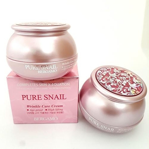 Kem dưỡng trắng da và chống nhăn từ Ốc sên .Bergamo Coenzyme Snail Wrinkle Care Cream