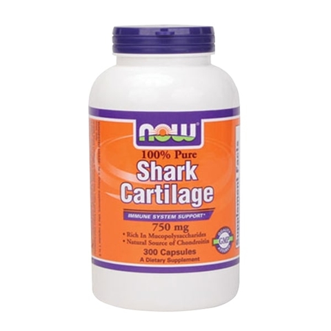 Hỗ trợ xương khớp Sụn Vi Cá Mập Now Shark Cartilage 300 Viên 750mg ( Mỹ )