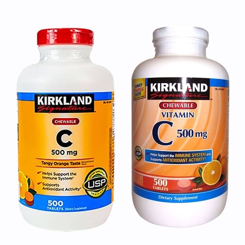 VIÊN NHAI KIRKLAND SIGNATURE CHEWBLE VITAMIN C 500MG 500 VIÊN