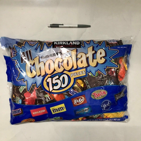 Kẹo Socola tổng hợp All Chocolate 150 Pieces 2.55kg của Mỹ