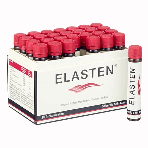 Elasten Collagen Dạng Nước Giúp Trẻ Hóa Da, Căng Bóng, Sáng Mịn, Mờ Nếp Nhăn - Hộp 28 Ống x 25ml