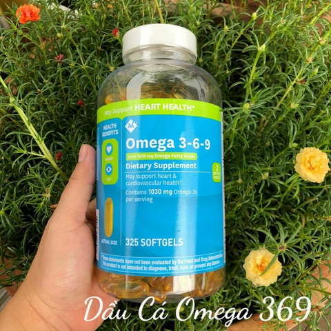 OMEGA 3-6-9 SUPPORTS HEART HEALTH 1600mg 325 Viên cao cấp của MỸ